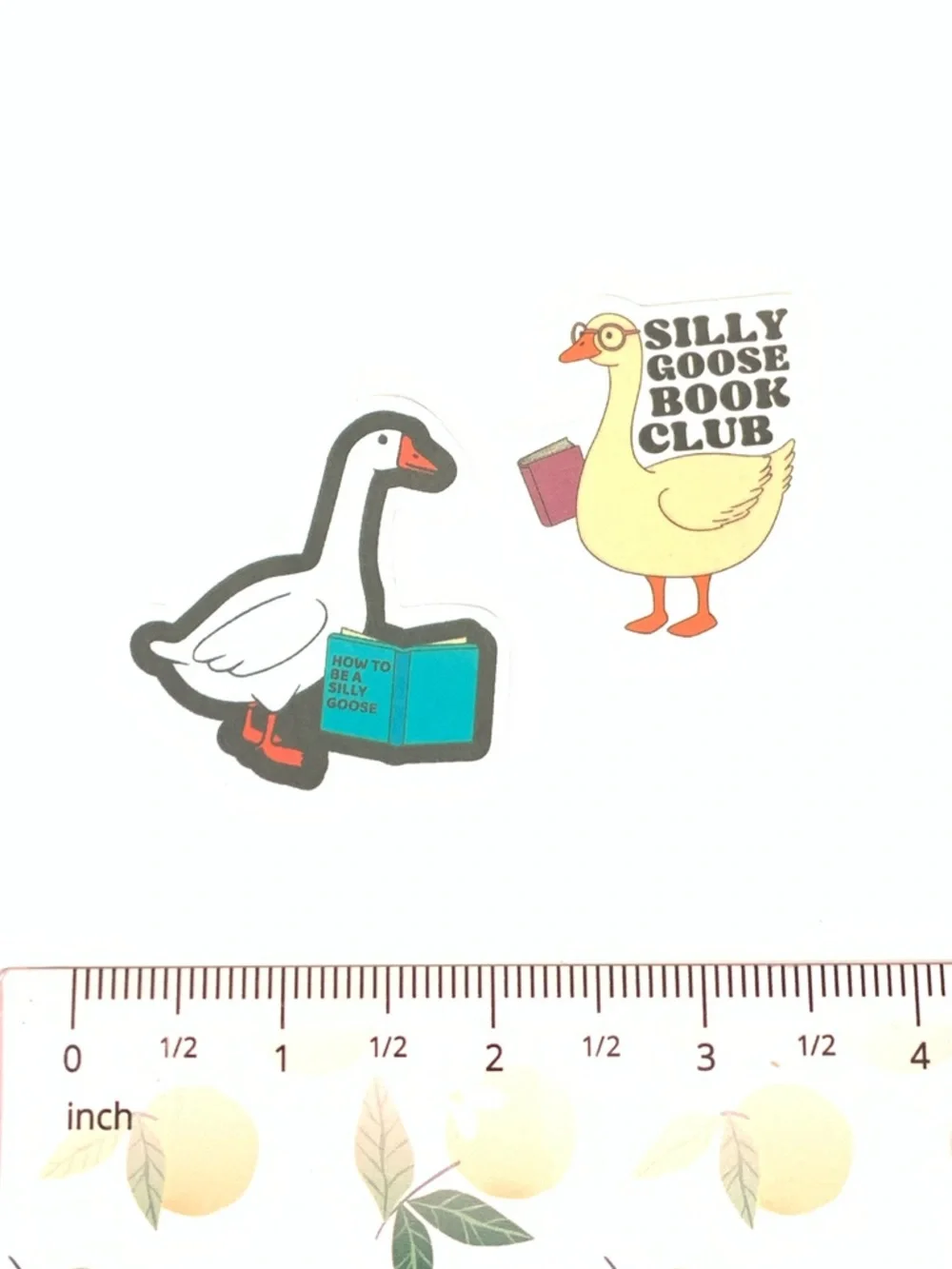 2 Piece Goose Book Vinyl Stickers